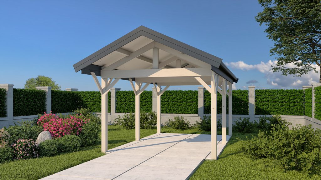 SIANA 3,35 m x 5,98 m Biancasa carport