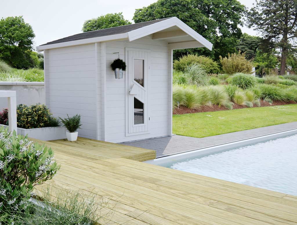 BIOLA 45 mm 1,95 m x 1,95 m Biancasa sauna Finlandais